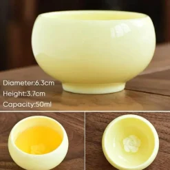 Plates u0026 More Küche & Esszimmer-Chinesisches Teetassen-Set aus Porzellan – elegante Espressotassen aus Keramik