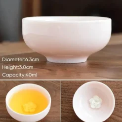 Plates u0026 More Küche & Esszimmer-Chinesisches Teetassen-Set aus Porzellan – elegante Espressotassen aus Keramik