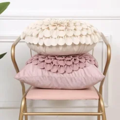 Pillow Haven Bettzeug-Chrysanthemum Patchwork Kissenbezug – Elegantes Blumendesign