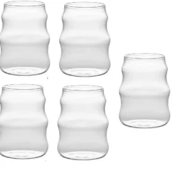 Plates u0026 More Küche & Esszimmer-Chubby Doodle Glasbecher – 4er-Set für heiße und kalte Getränke