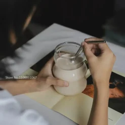 Plates u0026 More Küche & Esszimmer-Chubby Doodle Glasbecher – 4er-Set für heiße und kalte Getränke