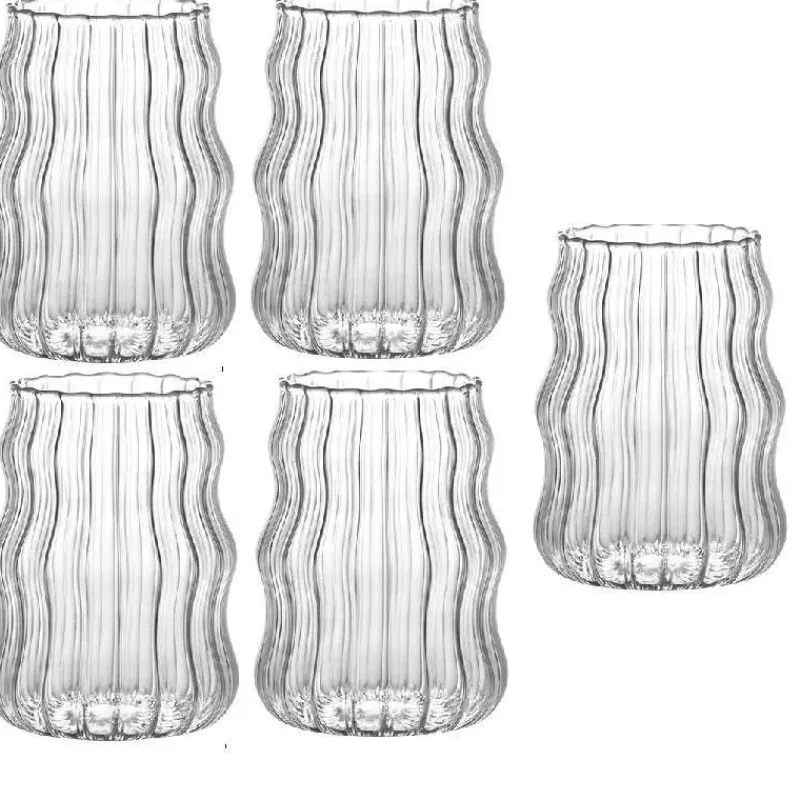 Plates u0026 More Küche & Esszimmer-Chubby Doodle Glasbecher – 4er-Set für heiße und kalte Getränke