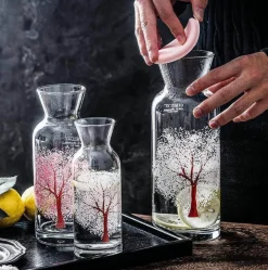 Comfort u0026 Style Beleuchtung-Clementine Glass Water Bottle - Stylish Reusable Drink Container