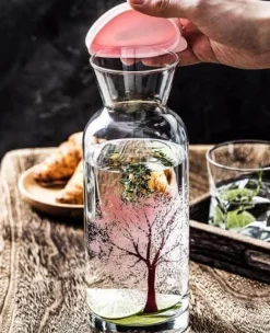 Comfort u0026 Style Beleuchtung-Clementine Glass Water Bottle - Stylish Reusable Drink Container