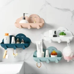 The Blissful Bath Badezimmer-Cloud Cosmetic Organizer – Stanzfreie Aufbewahrungslösung fürs Badezimmer