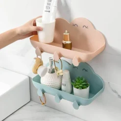 The Blissful Bath Badezimmer-Cloud Cosmetic Organizer – Stanzfreie Aufbewahrungslösung fürs Badezimmer