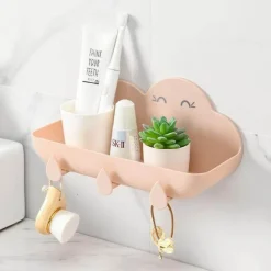 The Blissful Bath Badezimmer-Cloud Cosmetic Organizer – Stanzfreie Aufbewahrungslösung fürs Badezimmer