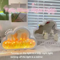 Bright Accents Beleuchtung-Cloud Tulip Nachtlichtspiegel - Kleine dekorative Lampe