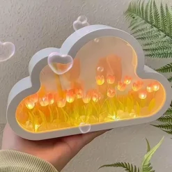 Bright Accents Beleuchtung-Cloud Tulip Nachtlichtspiegel - Kleine dekorative Lampe