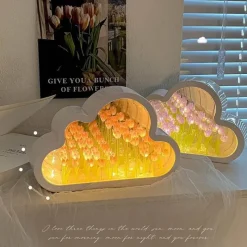 Bright Accents Beleuchtung-Cloud Tulip Nachtlichtspiegel - Kleine dekorative Lampe