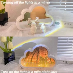 Bright Accents Beleuchtung-Cloud Tulip Nachtlichtspiegel - Kleine dekorative Lampe