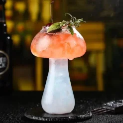 Plates u0026 More Küche & Esszimmer-Cocktailglas im Pilz-Design – 380 ml Weinbecher für Partys und Bars