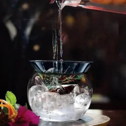 Deco Küche & Esszimmer-Cocktailglas mit Eiszapfen aus Kristallglas – Elegantes Trinkgeschirr