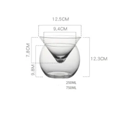 Deco Küche & Esszimmer-Cocktailglas mit Eiszapfen aus Kristallglas – Elegantes Trinkgeschirr