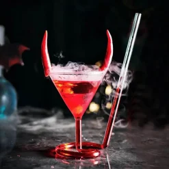 Plates u0026 More Küche & Esszimmer-Cocktailglas mit Spiralstrohhalm – Kreativer Partykelch