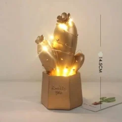 Comfort u0026 Style Beleuchtung-Colorful Cactus LED Night Lamp - Table Decor