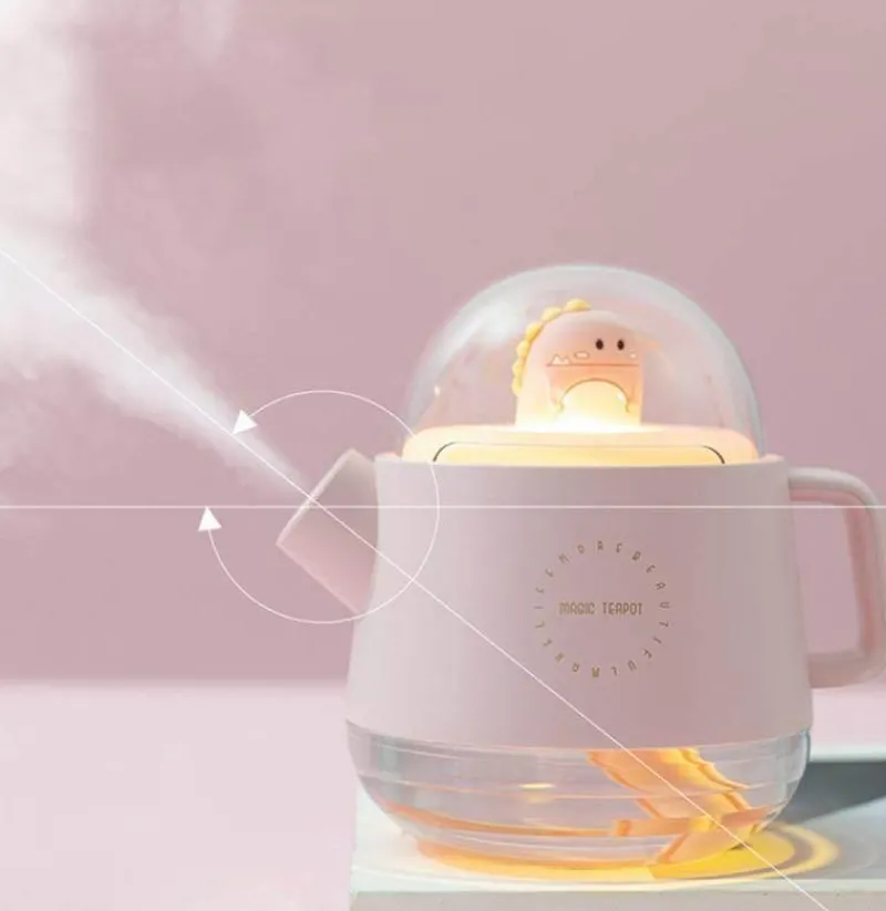 Comfort u0026 Style Beleuchtung-Colorful Teapot Humidifier with Night Light - USB Air Diffuser