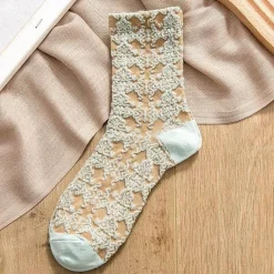 Damen Everly u0026 Lace Damenbekleidung-Cottagecore Vintage Stricksocken - Cozy Rosedale Footwear