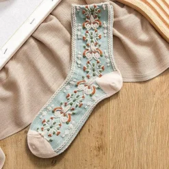 Damen Everly u0026 Lace Damenbekleidung-Cottagecore Vintage Stricksocken - Cozy Rosedale Footwear