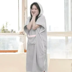 The Blissful Bath Badezimmer-Cozy Womens Hooded Bathrobe - Soft Comfortable Robe