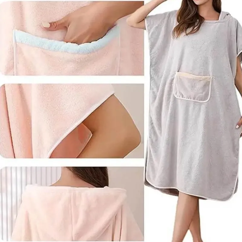 The Blissful Bath Badezimmer-Cozy Womens Hooded Bathrobe - Soft Comfortable Robe