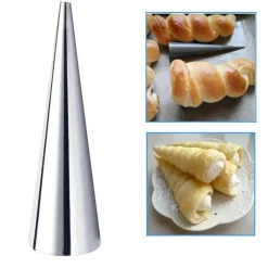 Tom Küche & Esszimmer-Croissant-Tütenwerkzeug – Teigdekorateur aus Edelstahl