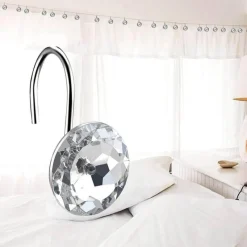 Aqua Essence Badezimmer-Crystal Ball Shower Curtain Hooks - Decorative Bathroom Accessories