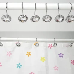 Aqua Essence Badezimmer-Crystal Ball Shower Curtain Hooks - Decorative Bathroom Accessories
