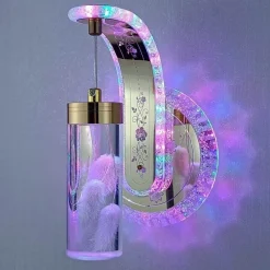 Comfort u0026 Style Beleuchtung-Crystal Flower Dimmbare Wandleuchte - Elegante Wohnraumbeleuchtung