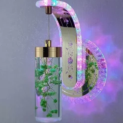 Comfort u0026 Style Beleuchtung-Crystal Flower Dimmbare Wandleuchte - Elegante Wohnraumbeleuchtung