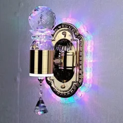 Comfort u0026 Style Beleuchtung-Crystal Flower Dimmbare Wandleuchte - Elegante Wohnraumbeleuchtung