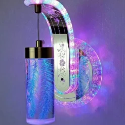 Comfort u0026 Style Beleuchtung-Crystal Flower Dimmbare Wandleuchte - Elegante Wohnraumbeleuchtung