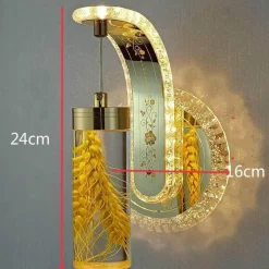 Comfort u0026 Style Beleuchtung-Crystal Flower Dimmbare Wandleuchte - Elegante Wohnraumbeleuchtung