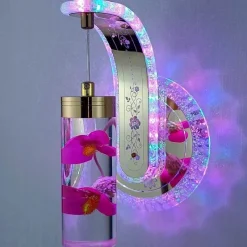 Comfort u0026 Style Beleuchtung-Crystal Flower Dimmbare Wandleuchte - Elegante Wohnraumbeleuchtung