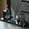 Serene Splash Badezimmer-Crystal Glass Bathroom Accessories Set - Juiletta Collection