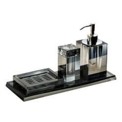 Serene Splash Badezimmer-Crystal Glass Bathroom Accessories Set - Juiletta Collection