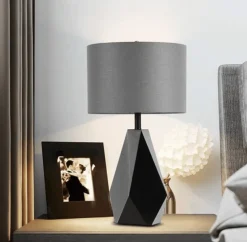 Glow u0026 Shade Beleuchtung-Crystal Noir Table Lamp - Elegant Decorative Lighting