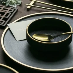 Elegance at the Table Küche & Esszimmer-Cyllene Porzellan-Geschirrset – Elegantes Esstischgeschirr