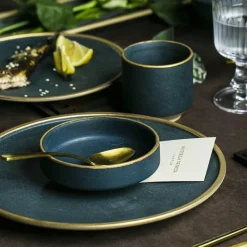 Elegance at the Table Küche & Esszimmer-Cyllene Porzellan-Geschirrset – Elegantes Esstischgeschirr