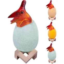 Comfort u0026 Style Beleuchtung-3D Dinosaur Egg Night Light - Colorful Remote Control Bedside Lamp