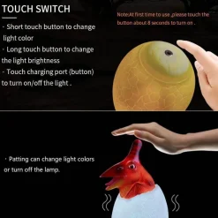 Comfort u0026 Style Beleuchtung-3D Dinosaur Egg Night Light - Colorful Remote Control Bedside Lamp