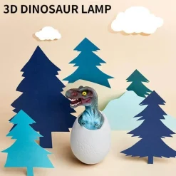 Comfort u0026 Style Beleuchtung-3D Dinosaur Egg Night Light - Colorful Remote Control Bedside Lamp