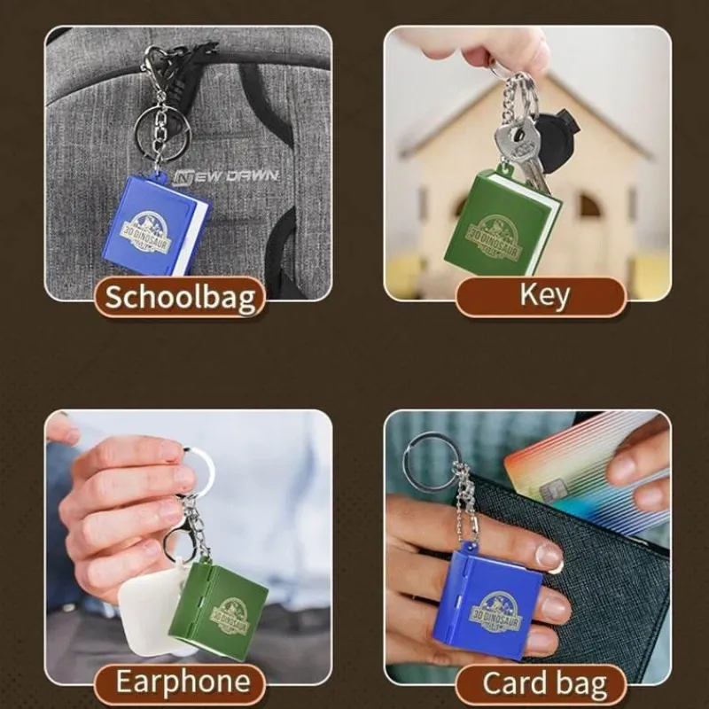 The Decor Haven Babyspielzeug-3D Dinosaurier Mini Schlüsselanhänger Spielzeug