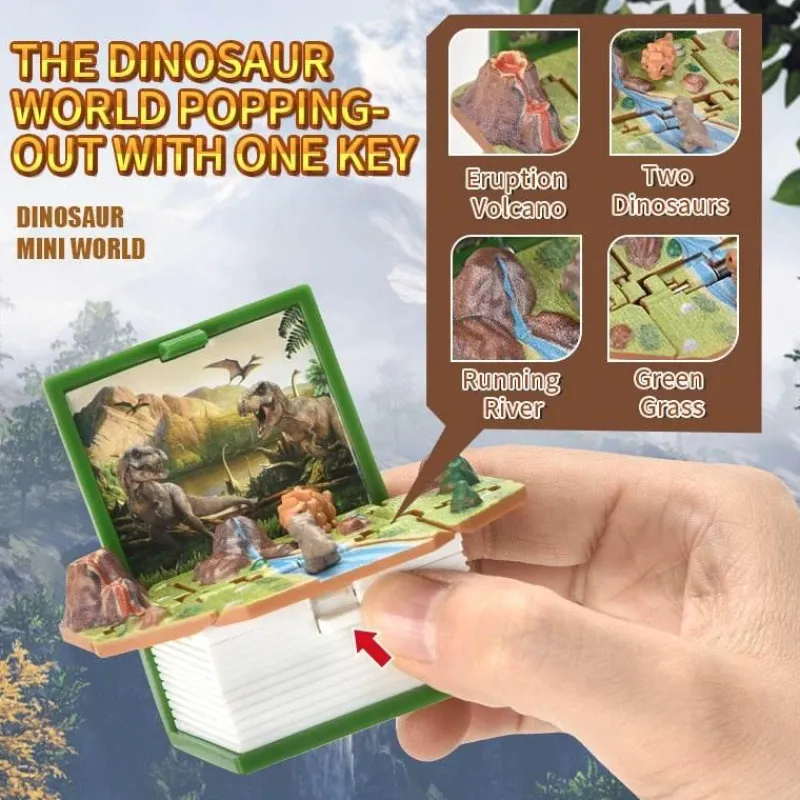 The Decor Haven Babyspielzeug-3D Dinosaurier Mini Schlüsselanhänger Spielzeug