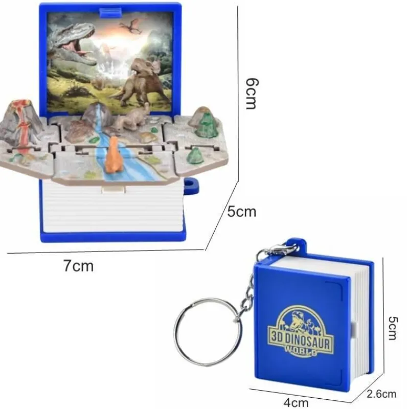 The Decor Haven Babyspielzeug-3D Dinosaurier Mini Schlüsselanhänger Spielzeug