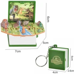 The Decor Haven Babyspielzeug-3D Dinosaurier Mini Schlüsselanhänger Spielzeug