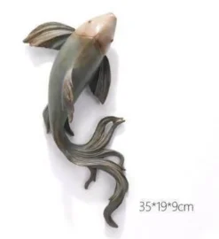 Comfort u0026 Style Wohndeko-3D Fisch Wandaufkleber - Modernes Feng Shui Harz Dekor