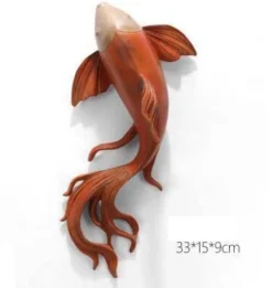 Comfort u0026 Style Wohndeko-3D Fisch Wandaufkleber - Modernes Feng Shui Harz Dekor