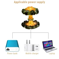 Comfort u0026 Style Beleuchtung-3D Mushroom Cloud Night Lamp - Creative Home Decor Lighting