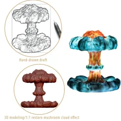 Comfort u0026 Style Beleuchtung-3D Mushroom Cloud Night Lamp - Creative Home Decor Lighting